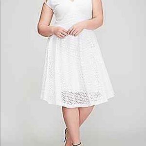 ⬇️ $35 Lane Bryant White lace Fit and Flare